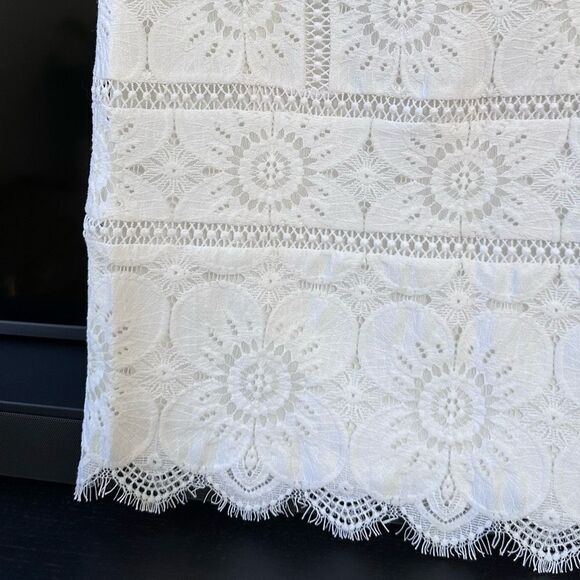 Banana Republic White Lace Midi Skirt With Side Slit - Picture 5 of 11